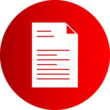  Kırmızı arkaplan üzerindeki projeniz için vektör belge simgesi 