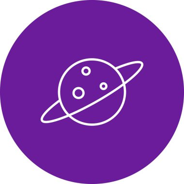 Satürn gezegeni, güneş sistemi, vektör çizimi