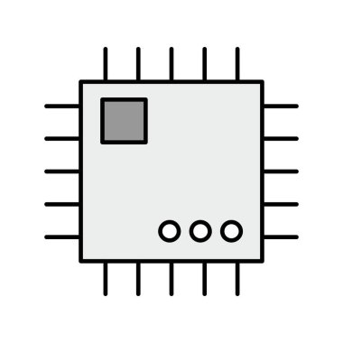 Vektör işlemci simgesi yaratıcı vektör tasarım şablonu