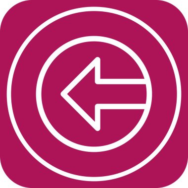 Web tasarımı için sol yön ok simgesi