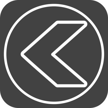 Web tasarımı için sol yön ok simgesi