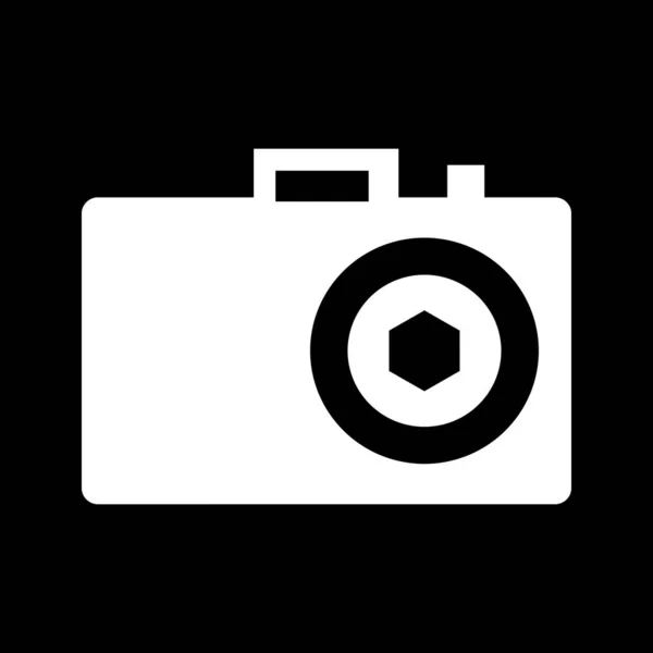 Foto Kamera Symbol Vektorillustration — Stockvektor