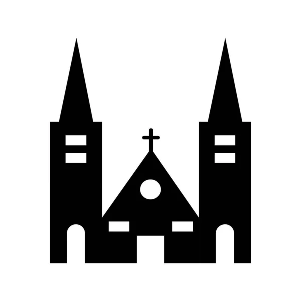 Vector Kerk Icoon Voor Project — Stockvector