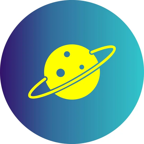 Planète Saturée Système Solaire Illustration Vectorielle — Image vectorielle