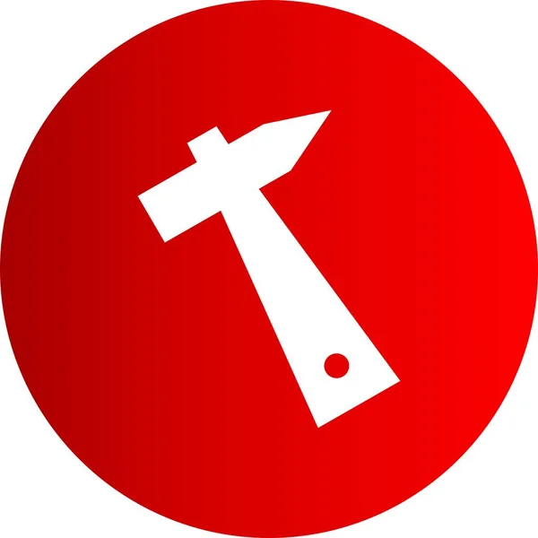 Hammer Symbol Zimmerei Werkzeug Vektorillustration — Stockvektor