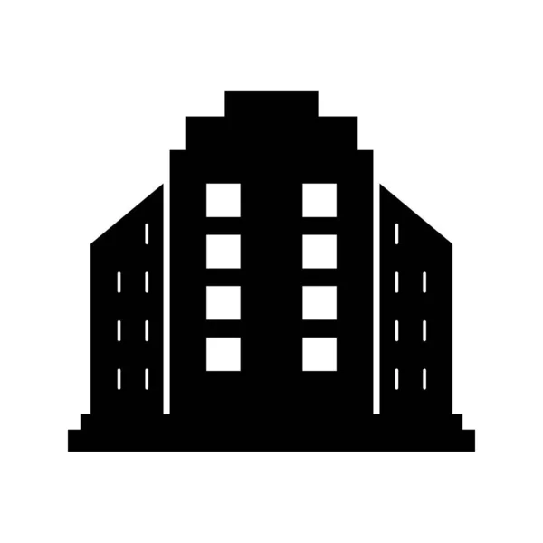 Illustrazione Dell Icona Dell Edificio Vettoriale — Vettoriale Stock
