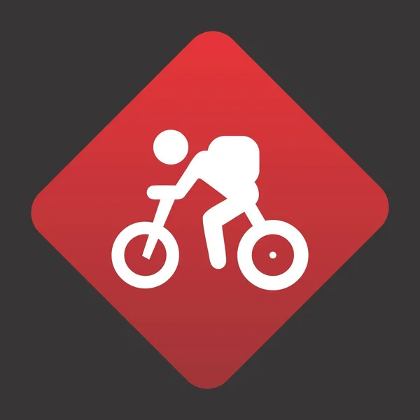 Διανυσματική Απεικόνιση Ποδηλάτου Άνθρωπο Ποδηλάτη — Διανυσματικό Αρχείο