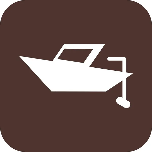 Icono Barco Vectorial Para Proyecto — Vector de stock