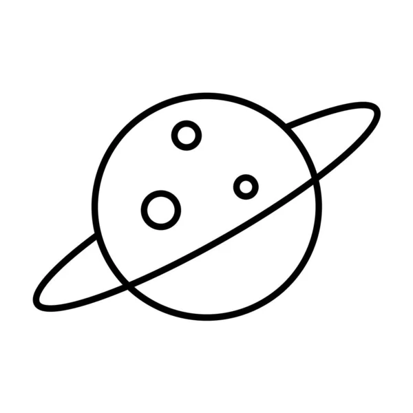 Planeta Saturnowa Układ Słoneczny Ilustracja Wektora — Wektor stockowy