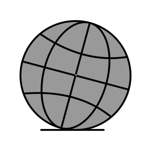 Vector Globe Icon Graphic Design — Stock Vector