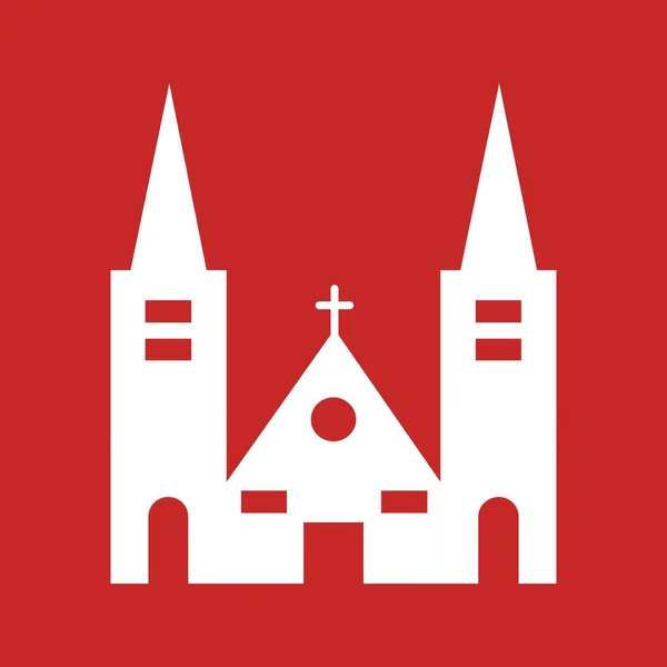 Vector Kerk Icoon Voor Project — Stockvector