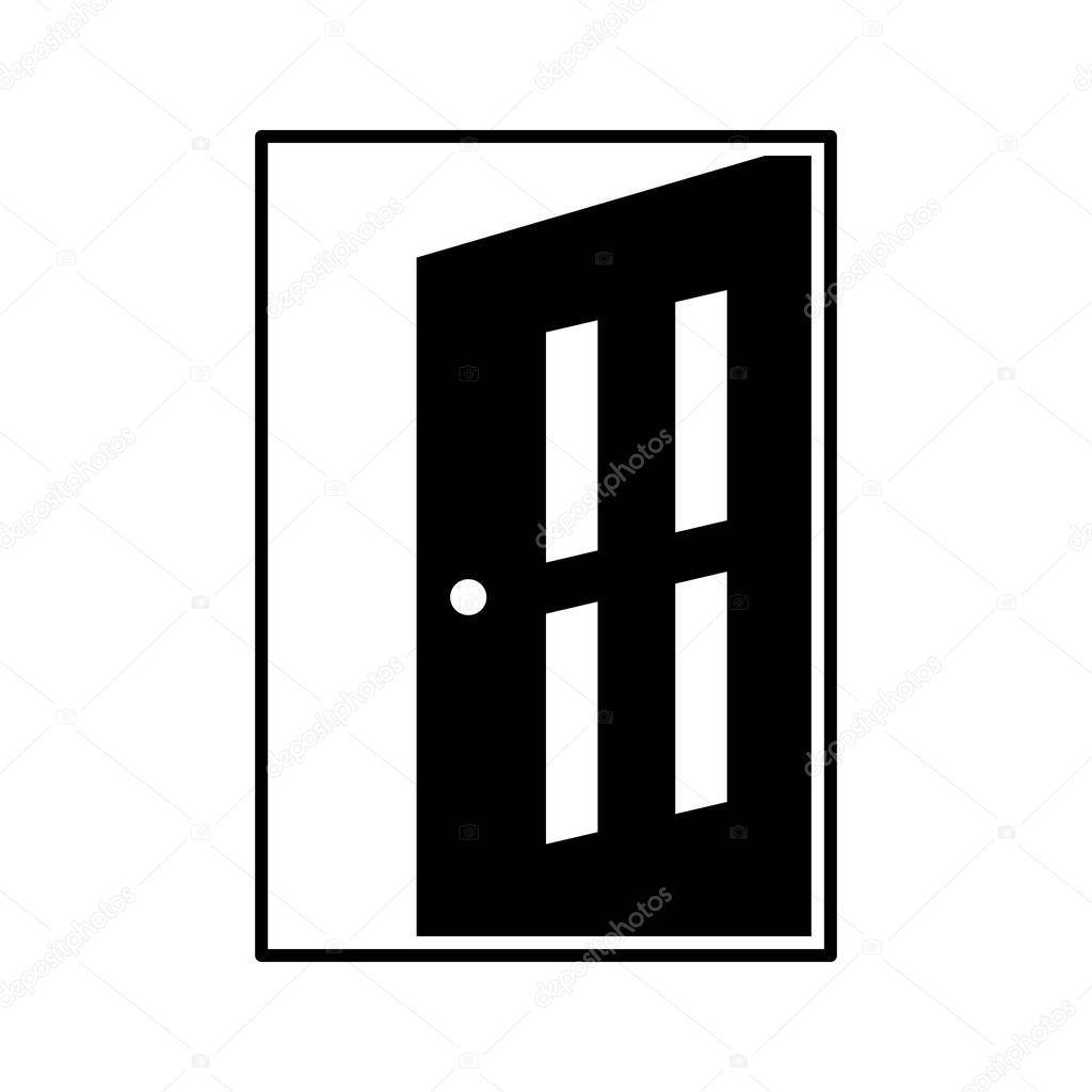 door icon. flat illustration of window vector icons for web