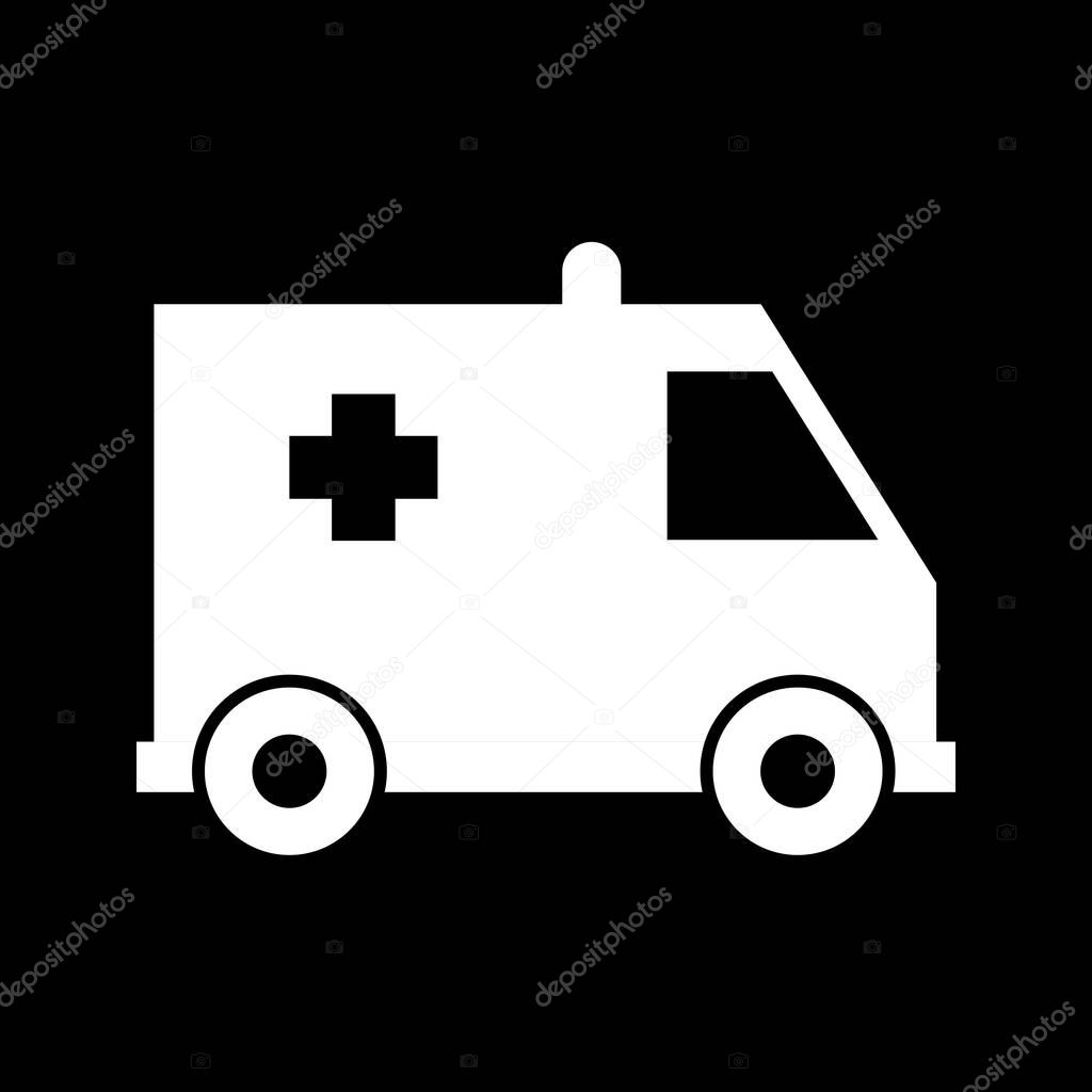  Vector ambulance icon for your project