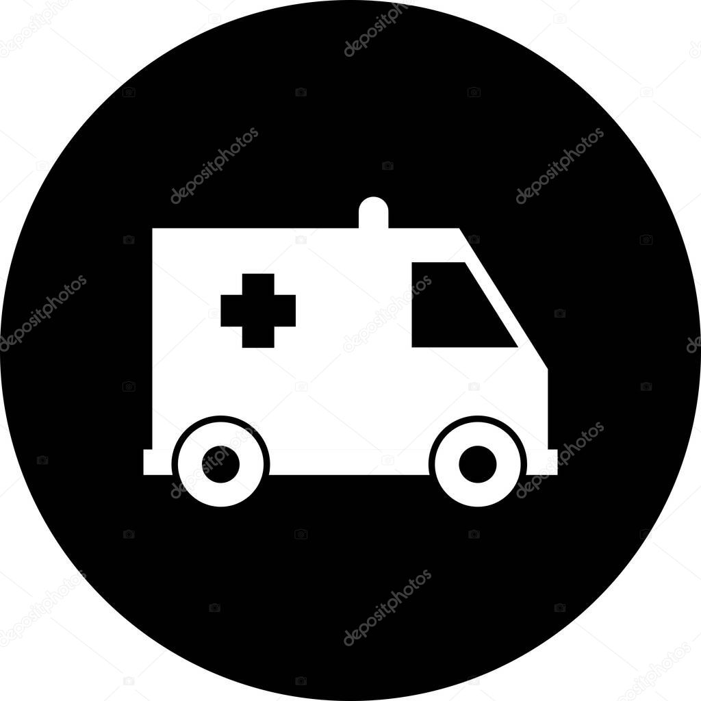 Vector ambulance icon for your project