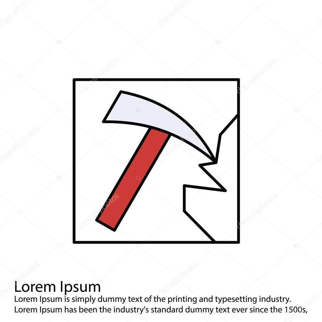 Vector illustration of a symbol of a construction