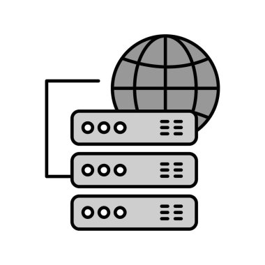 Vektör küre simgesi, grafik tasarımı