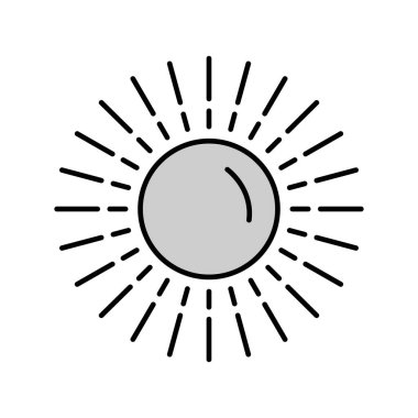  Vektör güneş simgesi illüstrasyonu