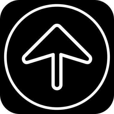  Web tasarımı için yukarı yönlü ok simgesi