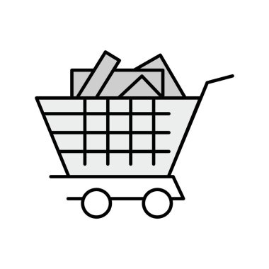 Projeniz için arka planda vektör arabası simgesi