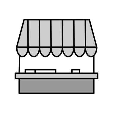 Projeniz için basit arkaplanda vektör dükkan simgesi