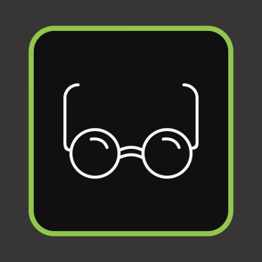 Gözlük ikonu, basit yaratıcı tasarım, vektör illüstrasyonu