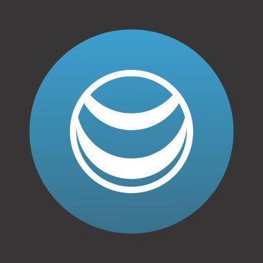  Gezegen simgesi, vektör çizimi