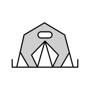 Projeniz için arka planda vektör kampı simgesi