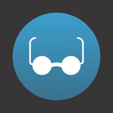 Gözlük ikonu, basit yaratıcı tasarım, vektör illüstrasyonu