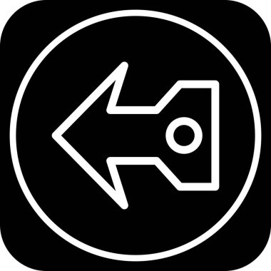 Web tasarımı için sol yön ok simgesi