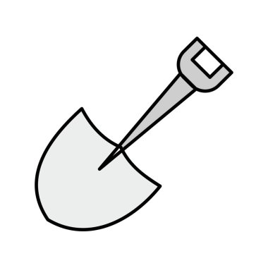Projeniz için vektör kürek simgesi şablonu