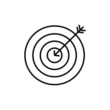 hedef hedef simgesi, basit yaratıcı tasarım, vektör illüstrasyonu