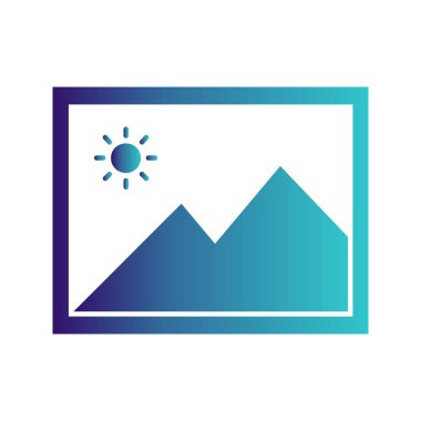 Galeri Simgesi vektör illüstrasyonu