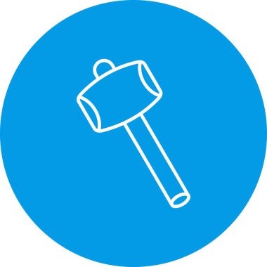 Çekiç simgesi, marangozluk aracı, vektör illüstrasyonu