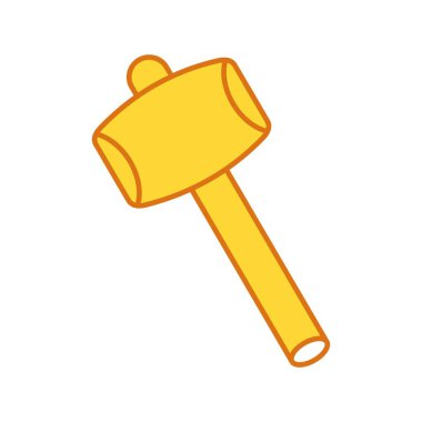 Çekiç simgesi, marangozluk aracı, vektör illüstrasyonu