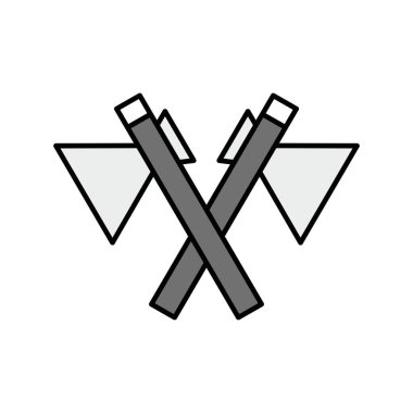 Projeniz için düz arkaplanda vektör kesme simgesi