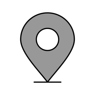  gps Konum simgesi, pin vektör illüstrasyonu, seyahat konsepti