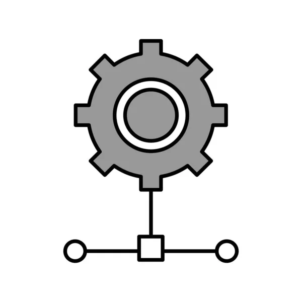 Web Graphic Cog Icon Vector Illustration — Stock Vector
