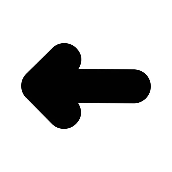 Icono Flecha Dirección Izquierda Para Diseño Web — Archivo Imágenes Vectoriales
