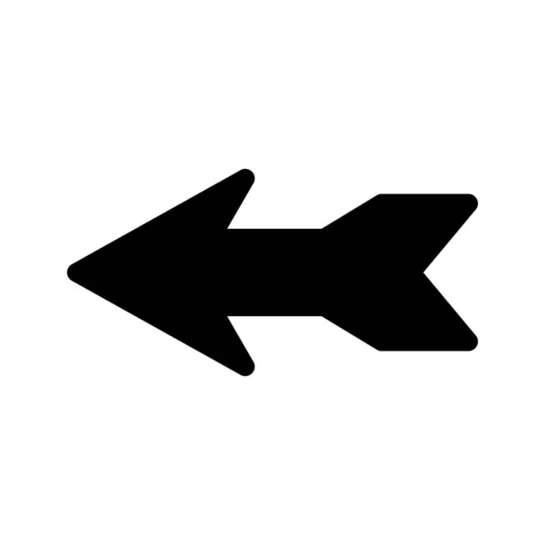 Left Direction Arrow Icon Web Design — Stock Vector