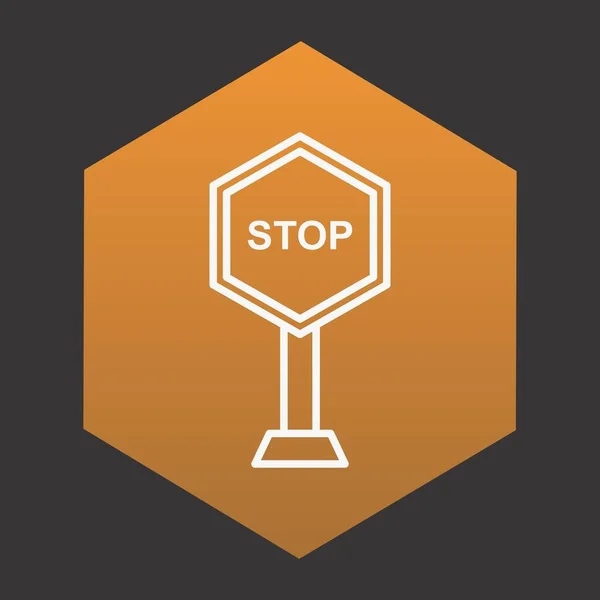 Stop Pictogram Voor Project — Stockvector