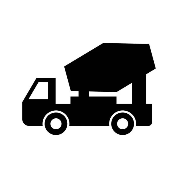 Vector Concrete Mixer Icon Para Proyecto — Vector de stock