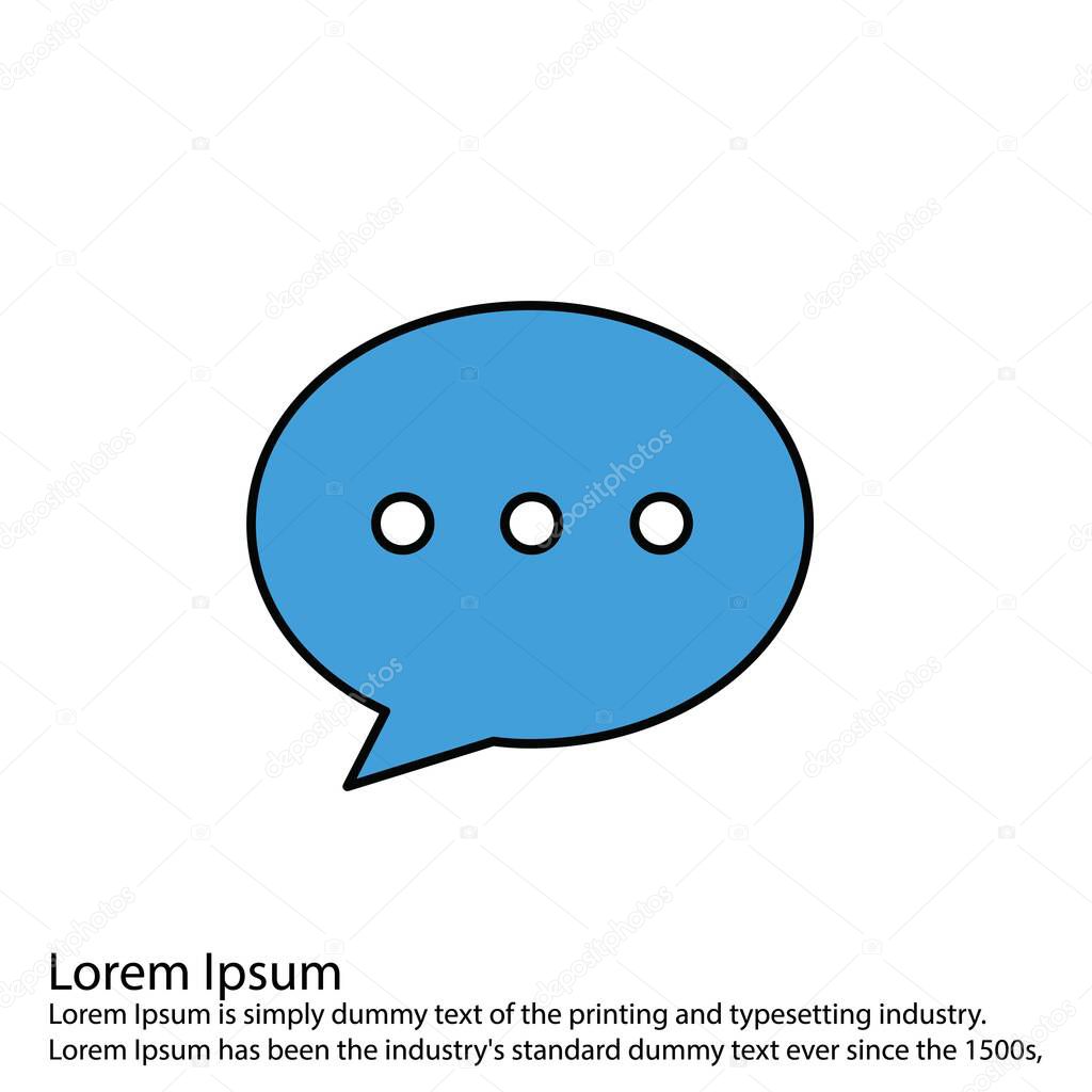 speech bubble icon, vector illustration