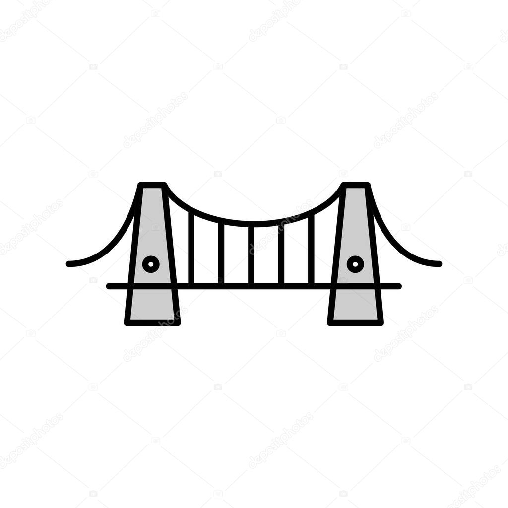 Vector bridge  icon template for your project