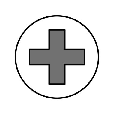 Projeniz için sade arkaplanda vektör tıbbi simgesi