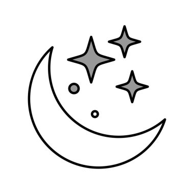 vektör ay simgesi illüstrasyonu