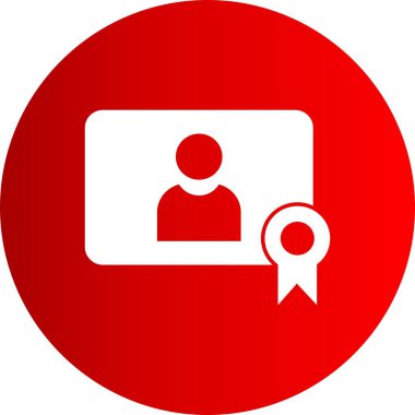  Kırmızı arkaplan üzerindeki projeniz için vektör diploma simgesi 