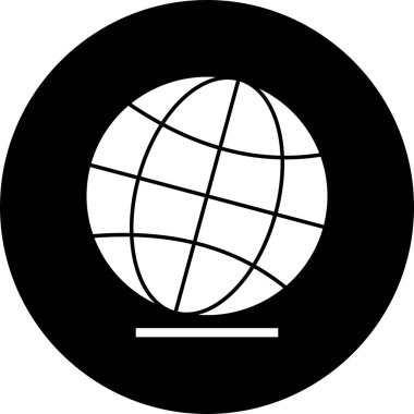 Vektör küre simgesi, grafik tasarımı