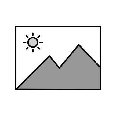 Galeri Simgesi vektör illüstrasyonu