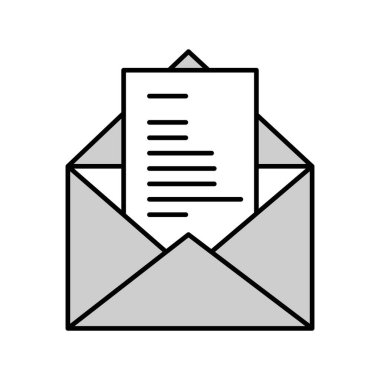 Vektör E- posta simgesi illüstrasyonu