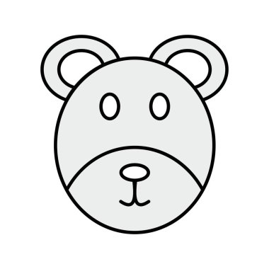 Projeniz için arkaplanda vektör ayı simgesi